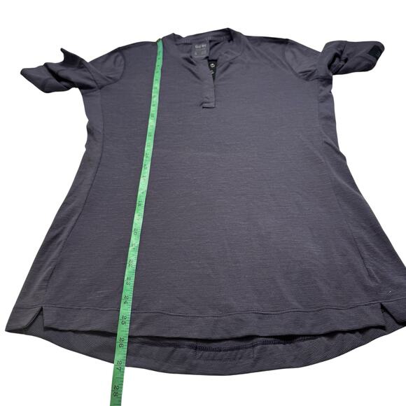 GORE WEAR Womens Merino Western Shirt Charcoal Black Stripe Sz Small 4-6 Henley - Picture 9 of 10